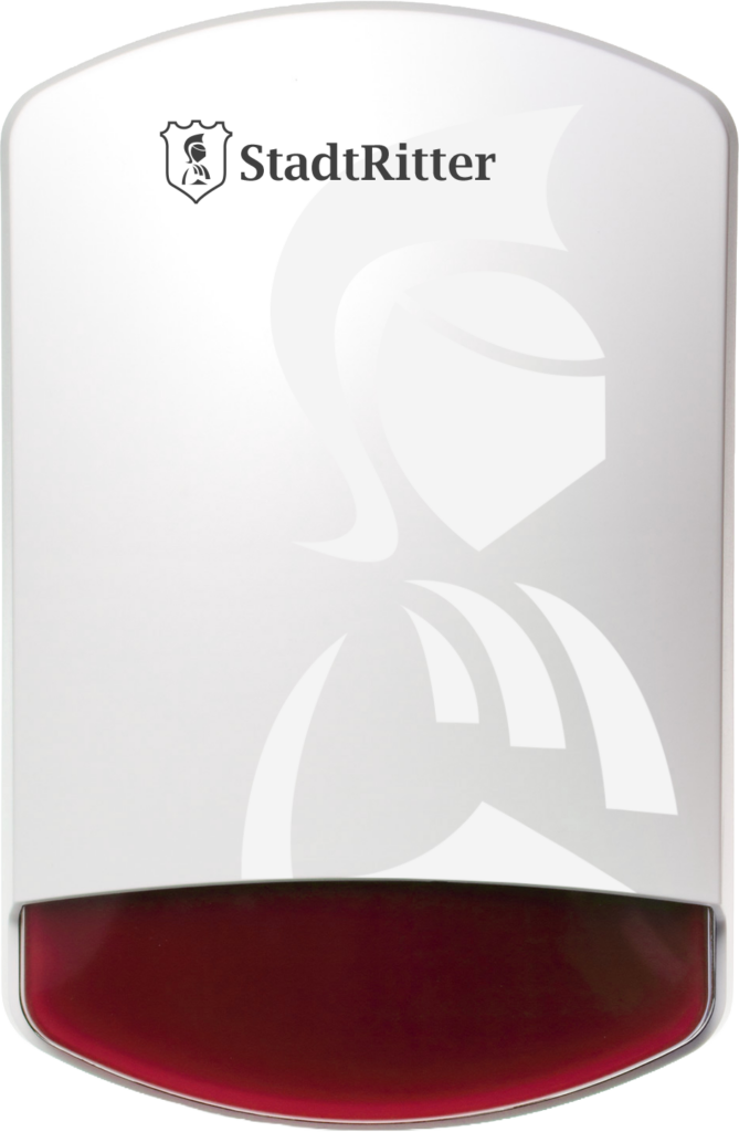 LUPUS Aussensirene mit Logo Vorderansicht